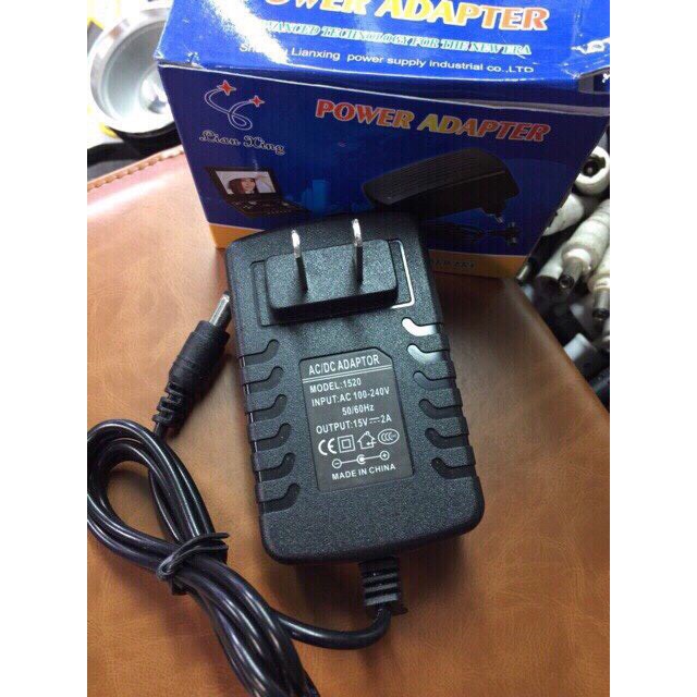 Nguồn adapter 15V-2A cho loa kéo, bộ micro không dây, vang số