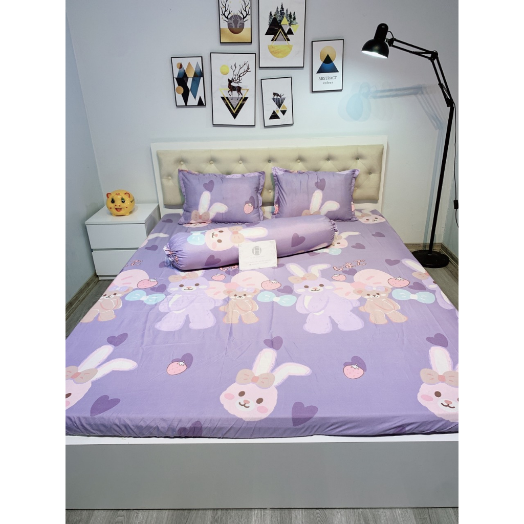 3-piece cotton poly cotton bed sheet set