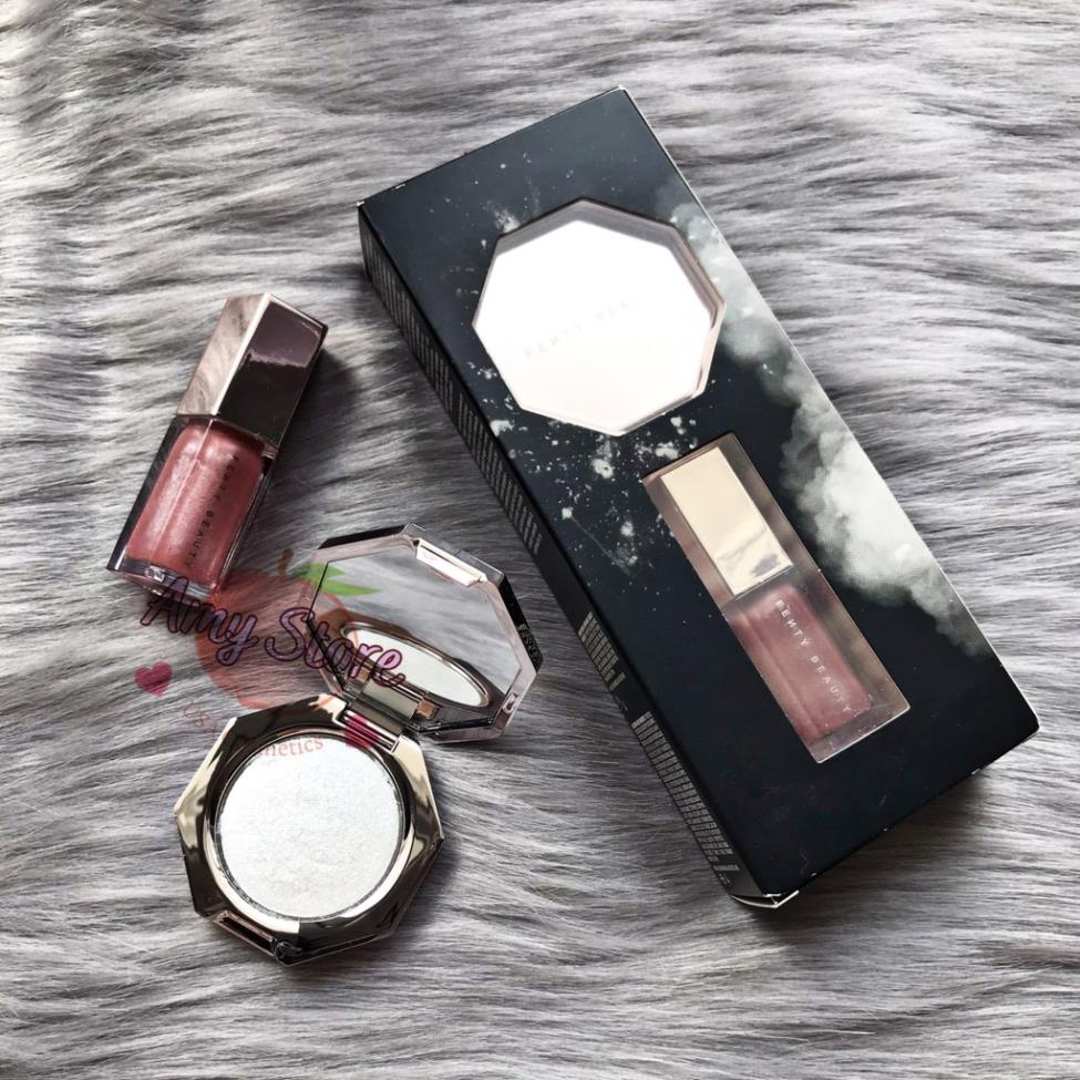 Set Fenty mini son bóng Fussy và phấn highlight (có tách lẻ)