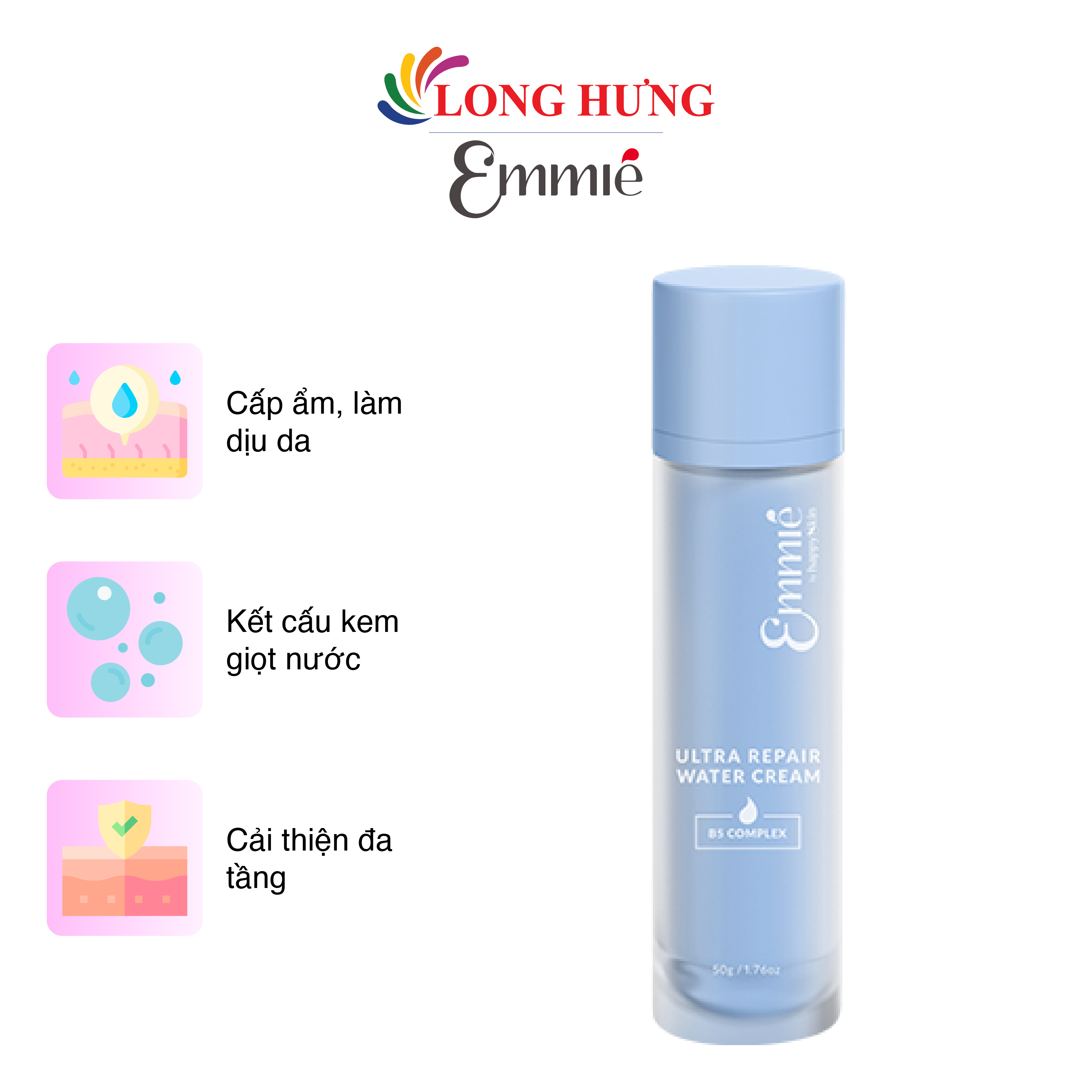 Kem dưỡng ẩm phục hồi Emmié By Happyskin B5 (50g)