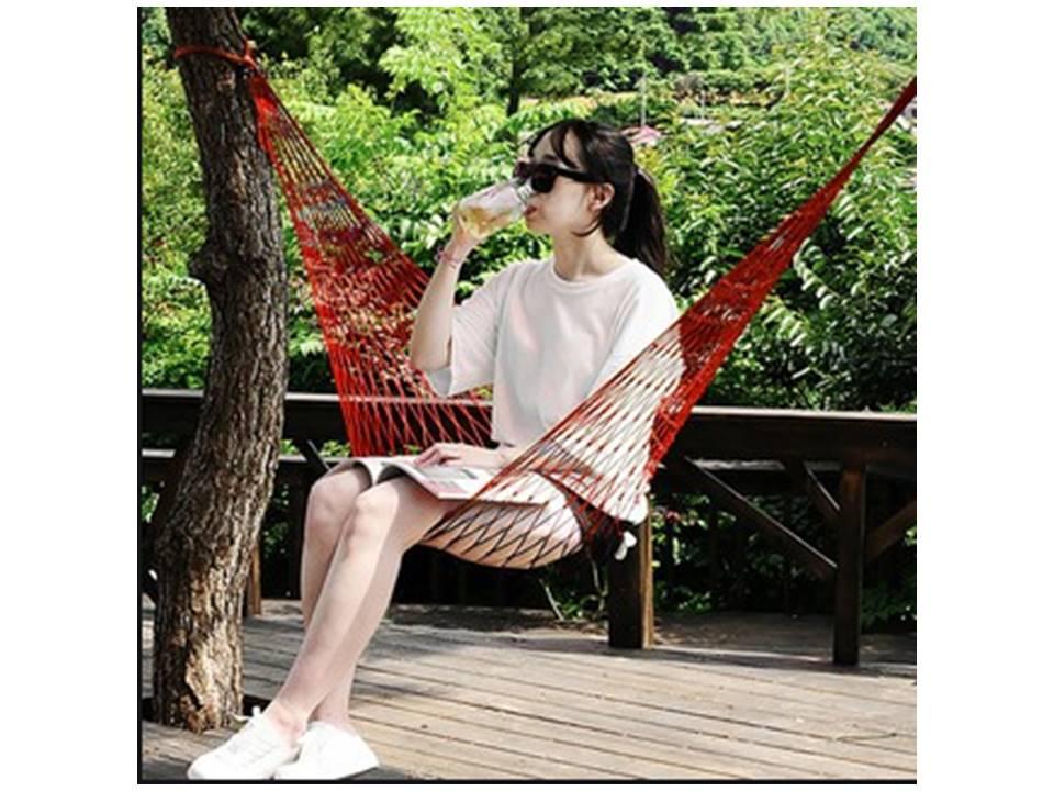 Võng du lịch lưới dệt đan xen cao cấp 2 lớp