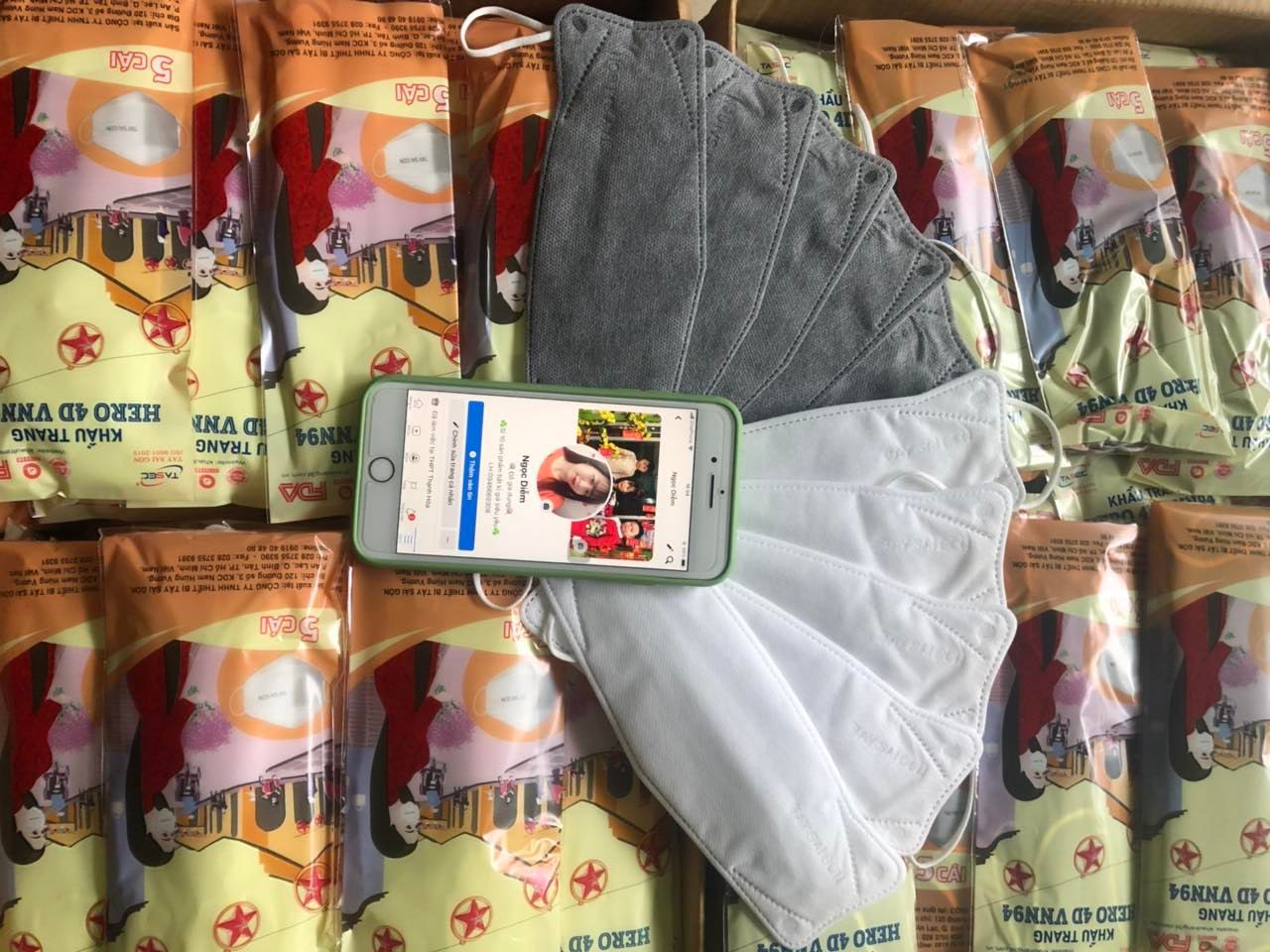 Khẩu trang KF94 TSG  HERO 4D siêu dày - Gói 5 chiếc