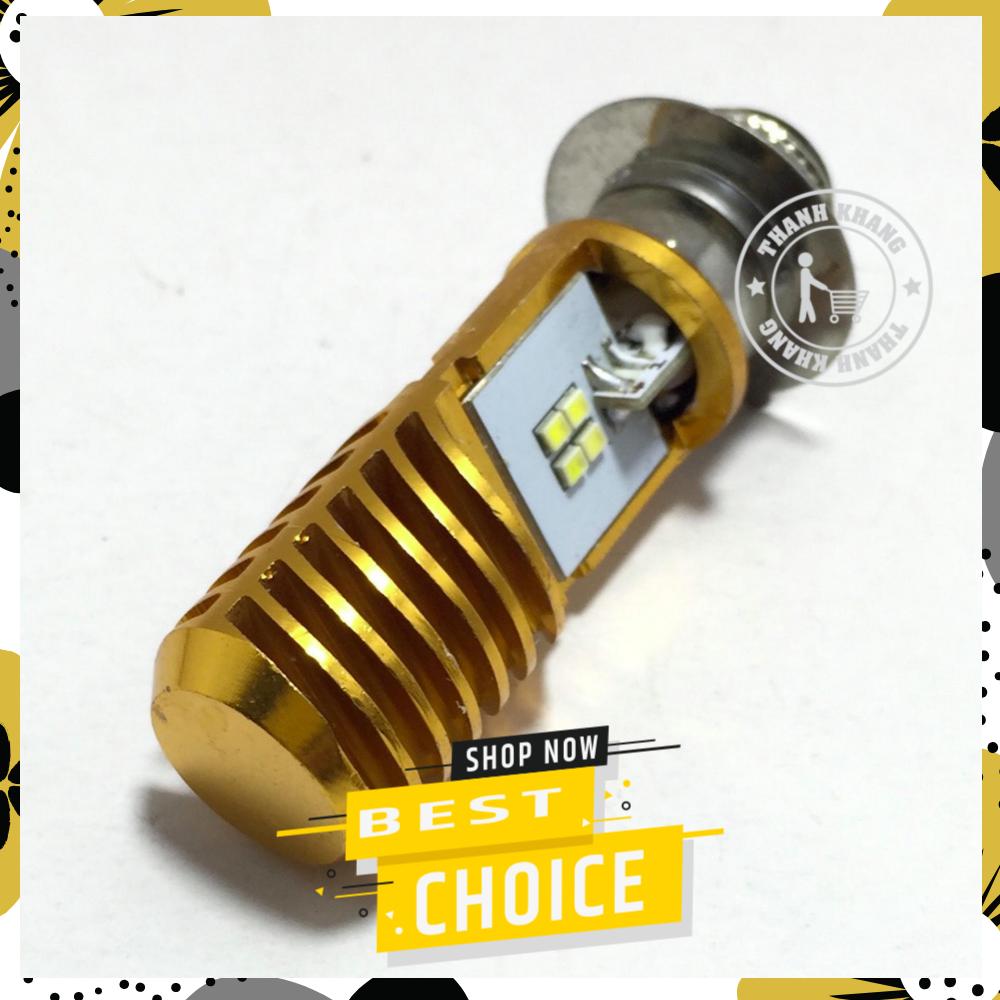 Đèn pha led Thanh Khang 2 chân cao cấp M5 8 tim 16w nhôm CNC màu vàng gắn xe máy(ánh sáng trắng)