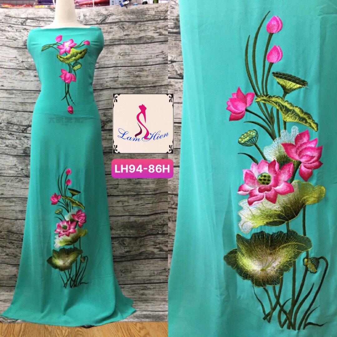 Vải áo dài thêu LH94 to
