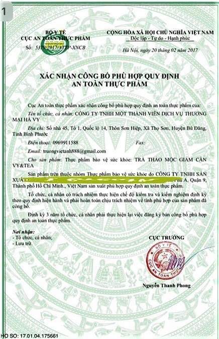 GIẢM CÂN VY VÀ TEA