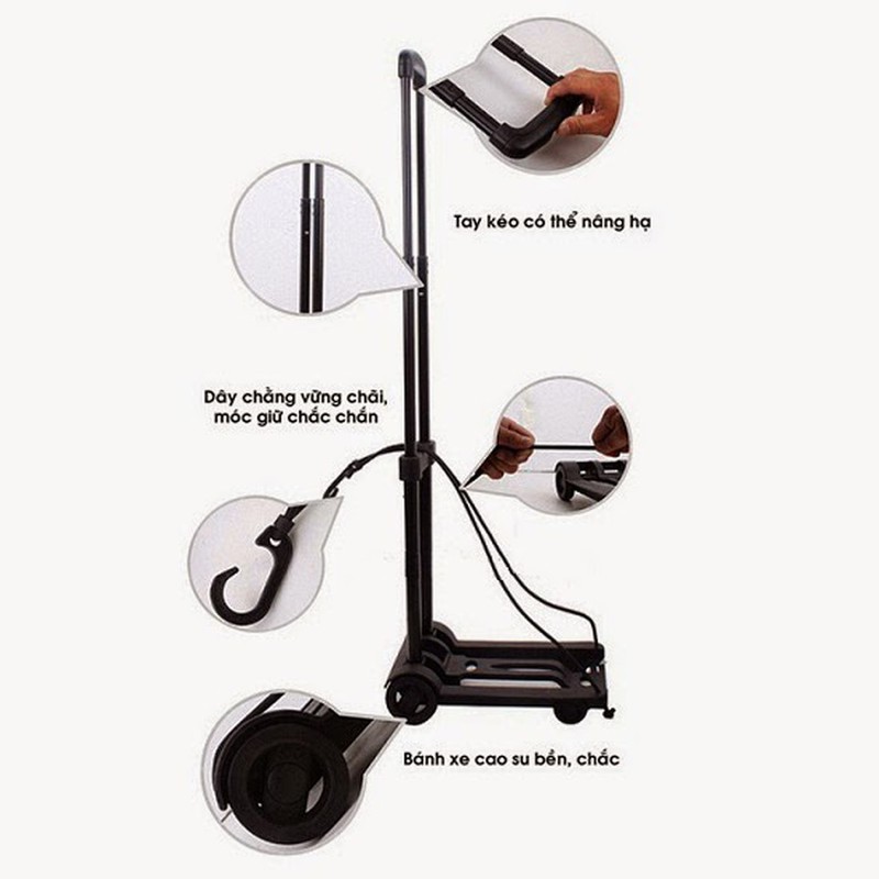 Xe kéo hàng gấp gọn trọng tải 40kg
