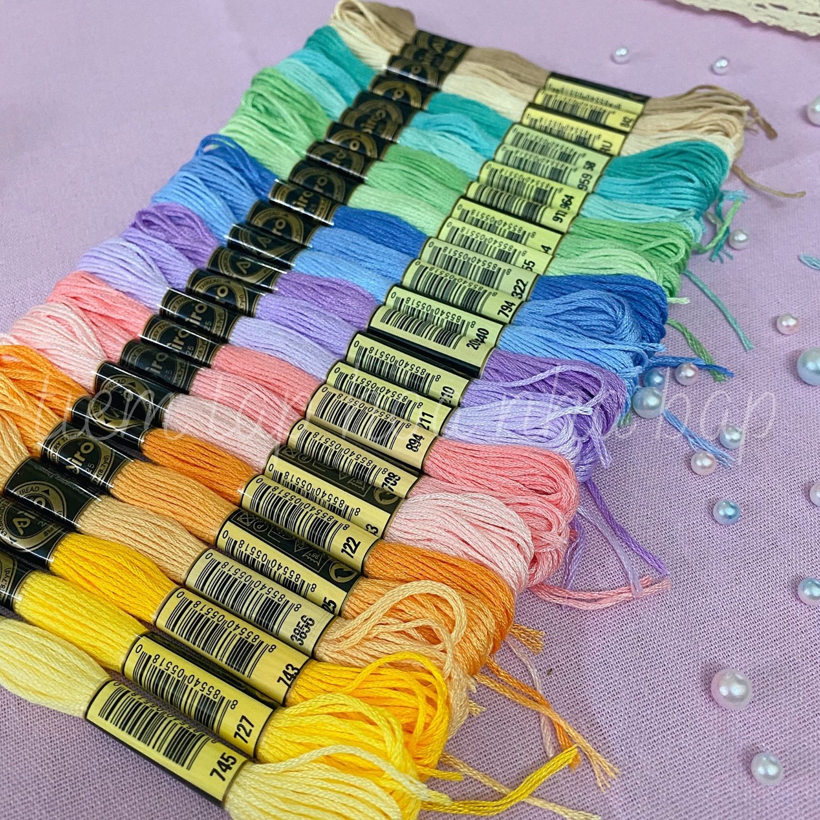 Set Chỉ Thêu Airo 24 Màu Kẹo Ngọt