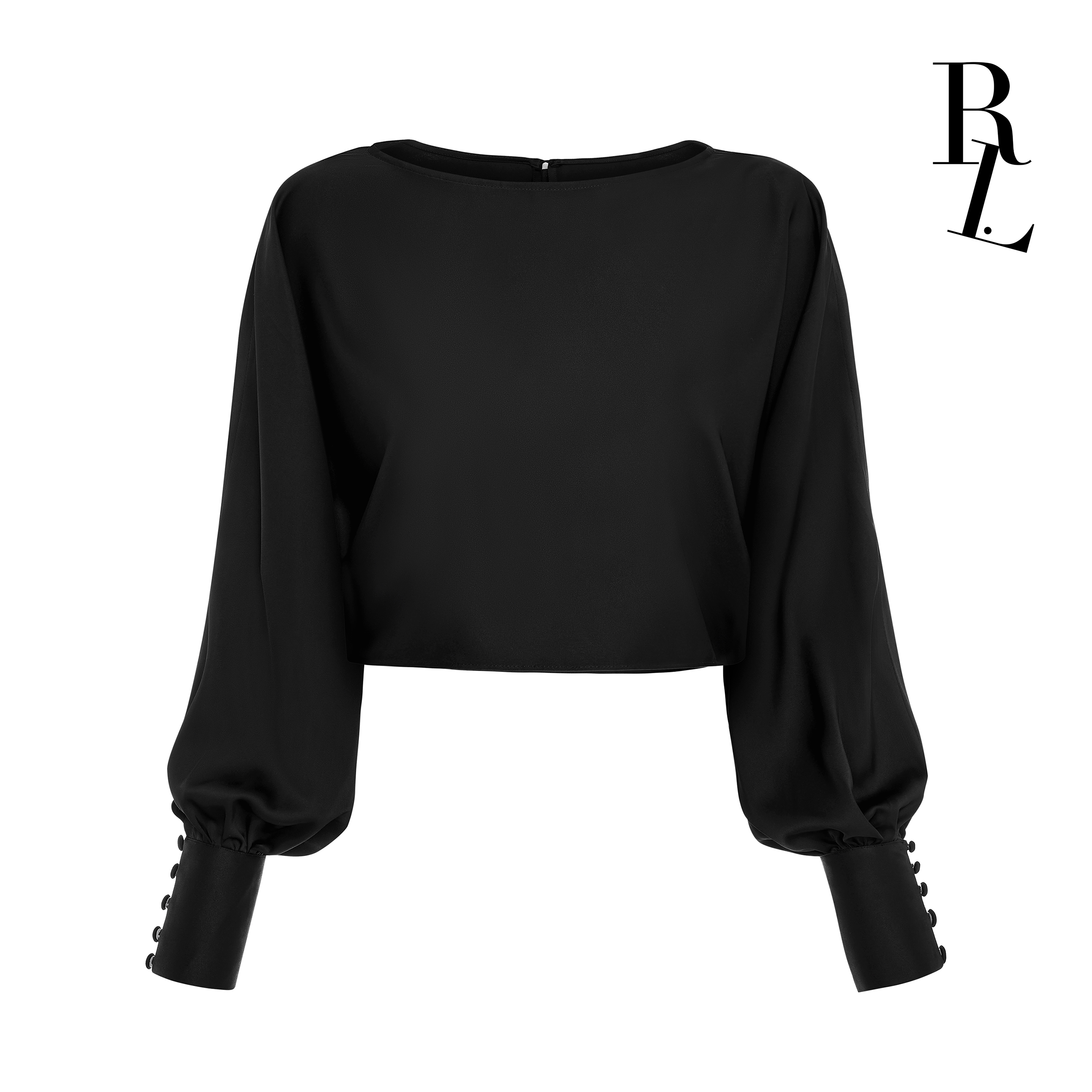 RANDOMLIST - Áo kiểu nữ lụa dáng crop-top sang trọng