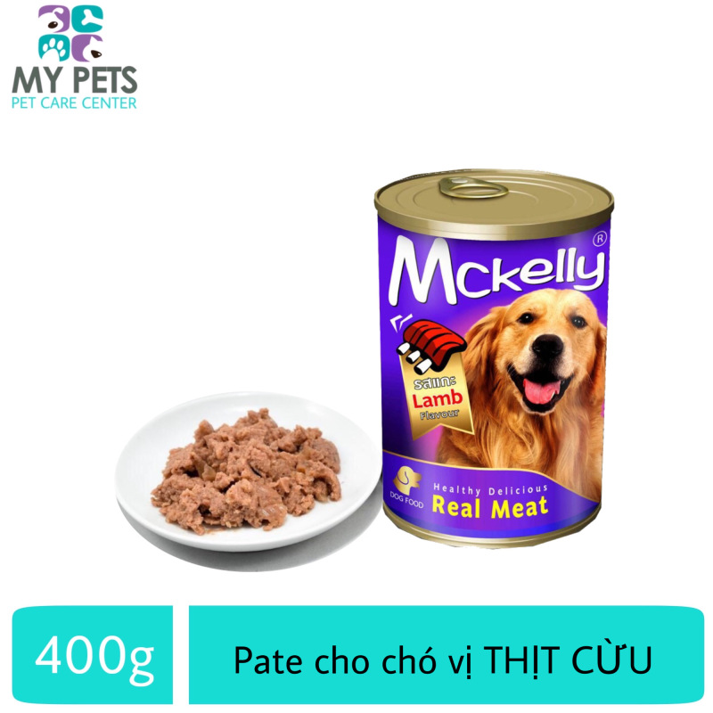 Thức Ăn Pate Mckelly Cao Cấp Hương Vị Thịt Cừu Dành Cho Chó Lớn - Lon 400g