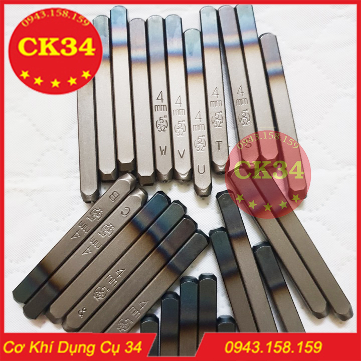 Bộ đục chữ đóng chữ 4mm