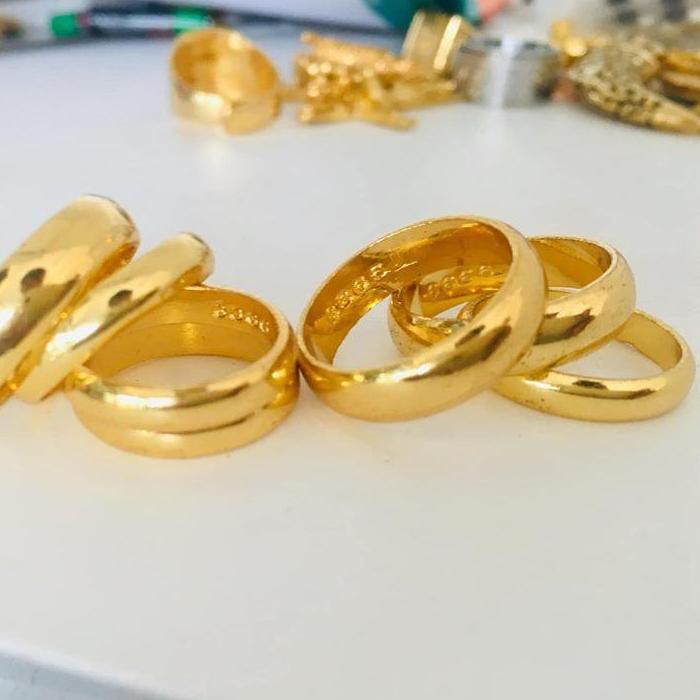 Nhẫn khắc 9999 mạ vàng