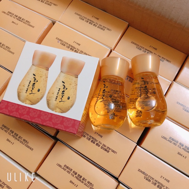 Tinh Chất Vàng 24K Lebelage Yul Premium Gold Essence nội địa Hàn Quốc (set 2 chai)