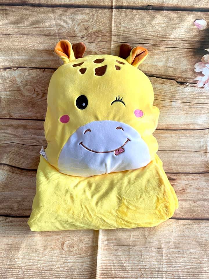 [HCM]Bộ Gối Mền gối Chim Cánh Cụt- Voi Nutren - Con Trâu - Cá Voi - Kỳ Lân - Hà Mã đa năng 3 trong1