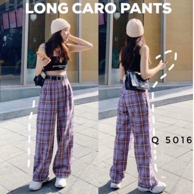 Quần kẻ suông nhiều màu KTH1120