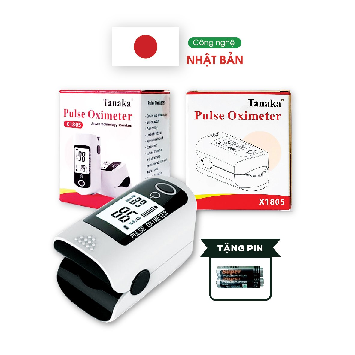 Máy đo nồng độ oxy trong Máu (SPO2), đo nhịp tim