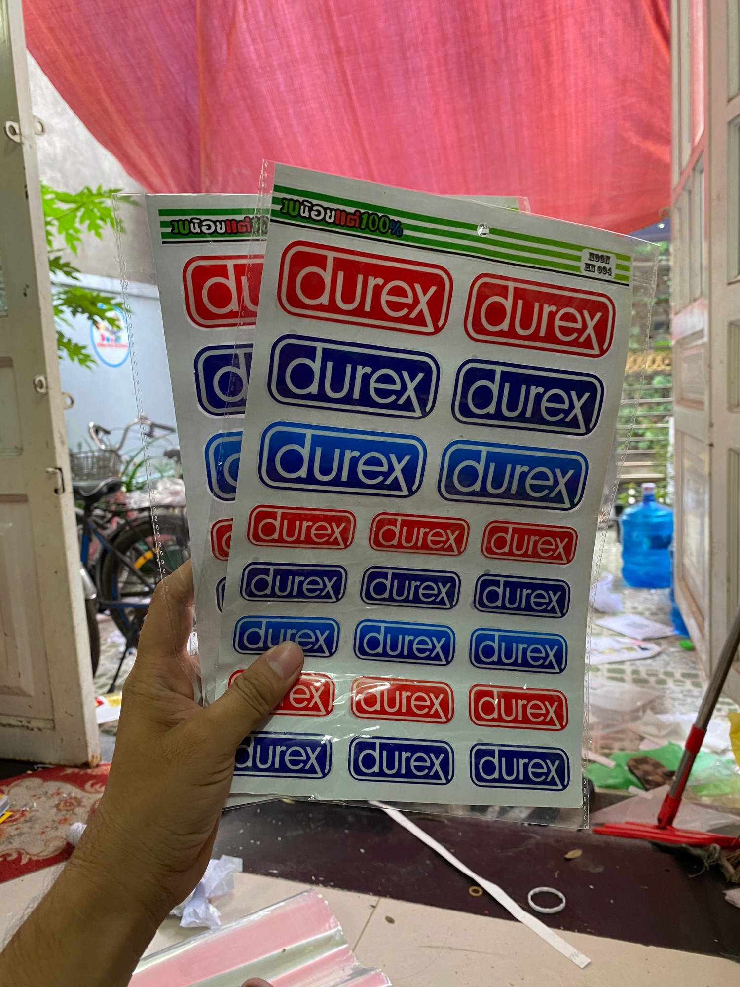 Combo full Tem nổi dán trang trí xe máy điện thoại