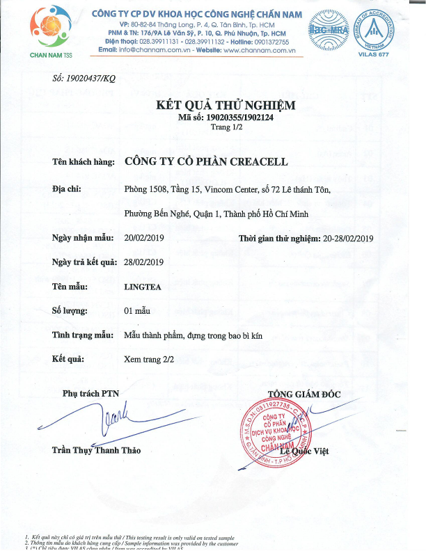 Lingtea 1hộp (10 gói)