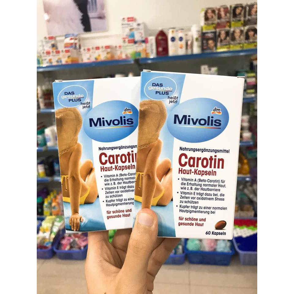 CHỐNG NẮNG MIVOLIS CAROTIN XÁCH TAY ĐỨC