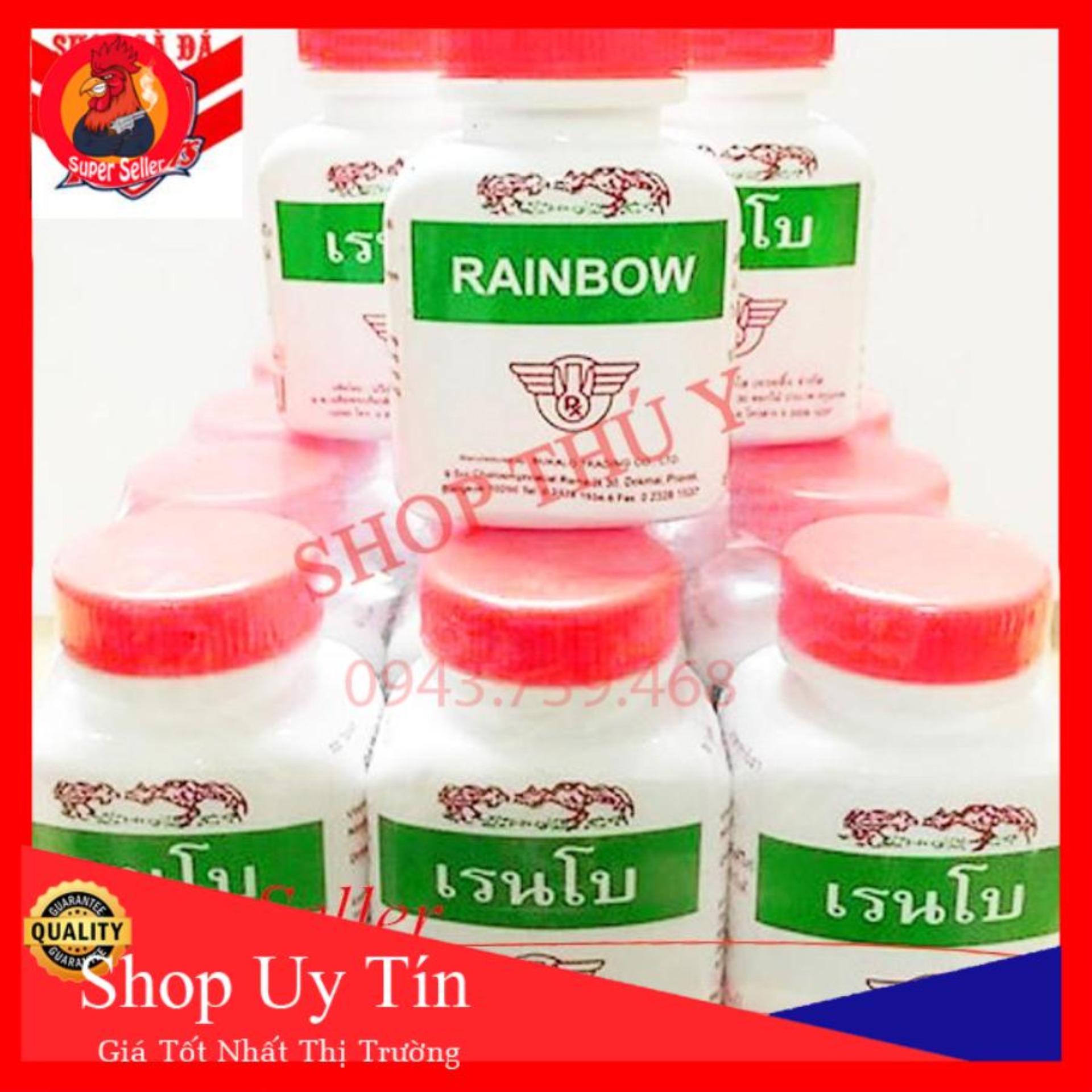 Rainbow Lốc 12 Hộp {1200 Viên} Tăng Nở Cơ-Phát Triển Khung Xương