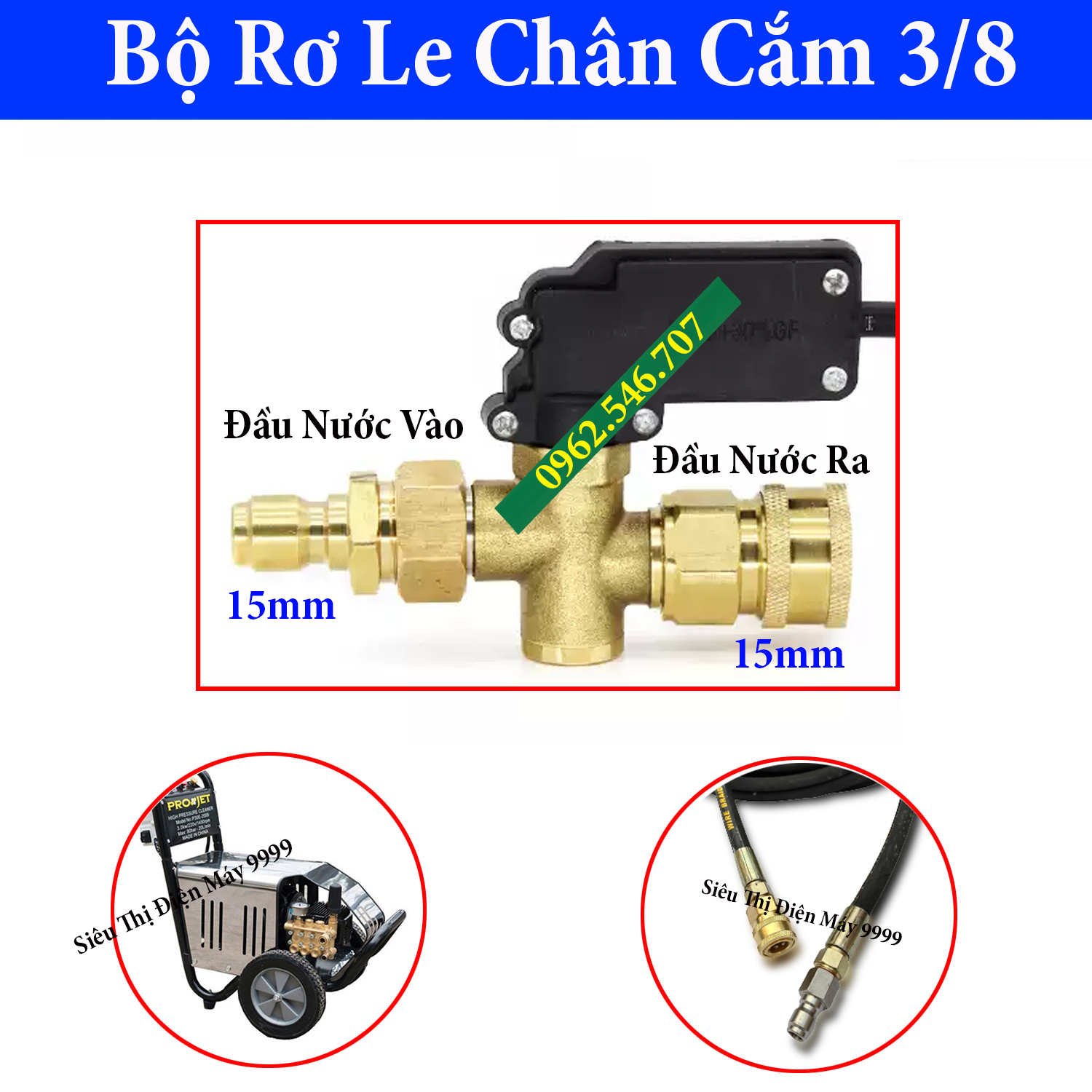 Bộ rơ le tự ngắt cho máy rửa xe mô tơ kéo, máy rửa xe áp lực cao
