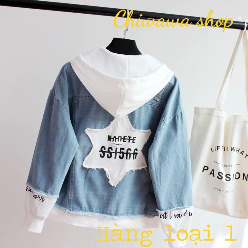 [HCM]Áo khoác jean nam có nón nỉ form rộng SS1156 phong cách Hàn Quốc bao đẹp cực chât size M-L-XL bao đẹp