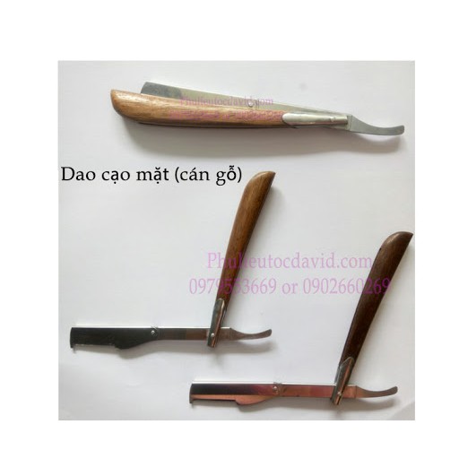 Cán dao cạo lông mặt - cạo râu cán gỗ