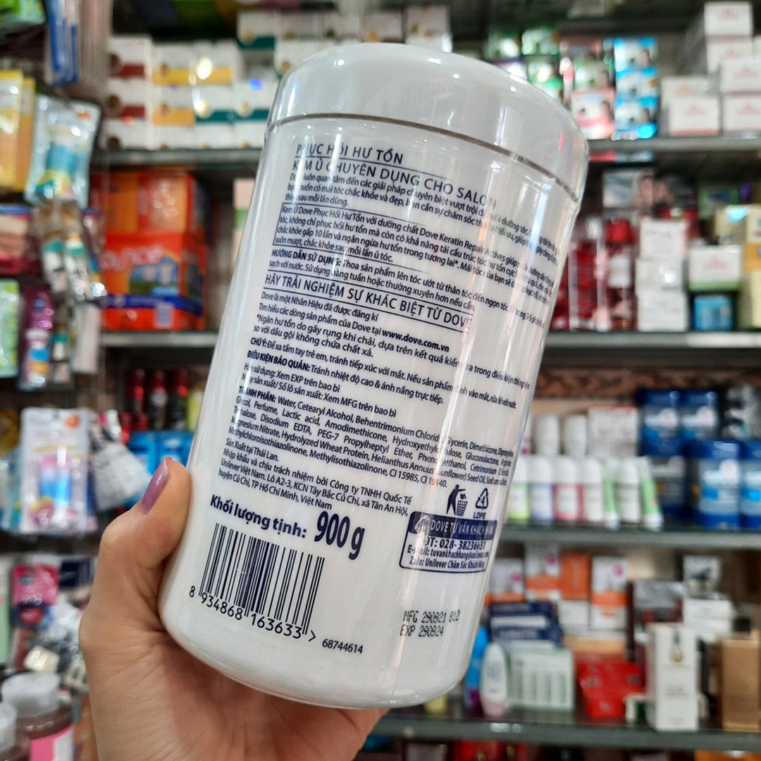 Kem ủ hấp Dove, phục hồi hư tổn cho tóc 900g