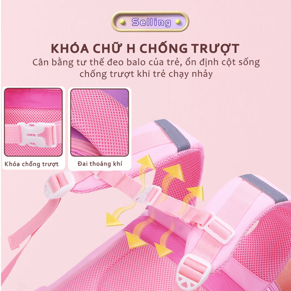 HOÀN TIỀN 15% - Ba Lô Chống Gù Siêu Nhẹ Hình 3D Cho Học Sinh Tiểu Học Cặp Sách Học Sinh Có Phản Quang Cho Bé Gái Bé Trai