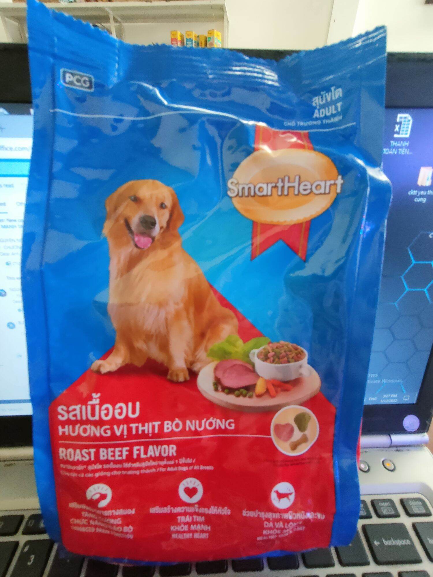 [Freeship Max] Combo 5 gói thức ăn chó lớn Smartheart 400gam  - Yeuthucung