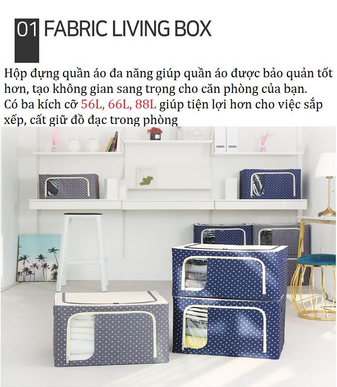 Hộp đựng quần áo- Living box 88L