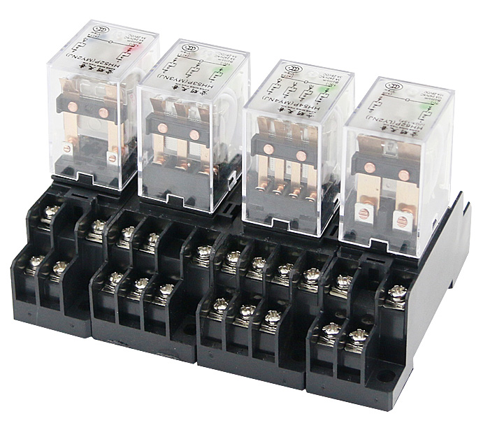 Rơ le trung gian 8 chân 220v 10A bao gồm đế