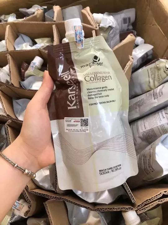 Dầu hấp ủ tóc collagen Karseell maca phục hồi tóc chuyên sâu  500ml