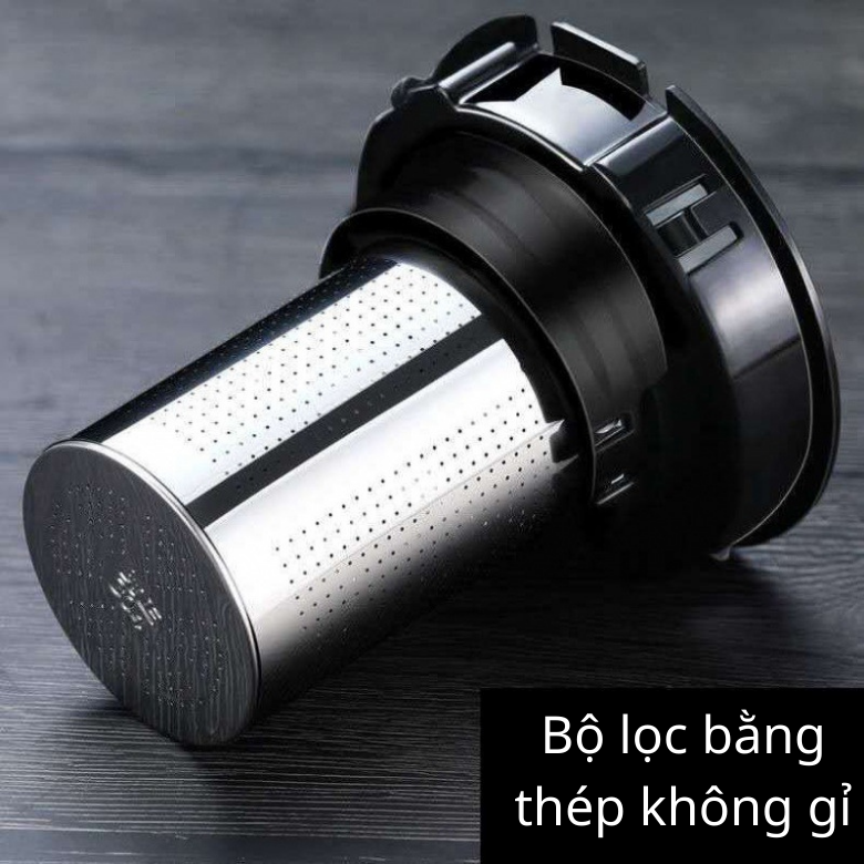 Bình pha trà thuỷ tinh có lõi lọc dung tích 1500ml , bình nước thủy tinh có lõi lọc trà inox nắp đậy và quai cầm chống nóng cao cấp