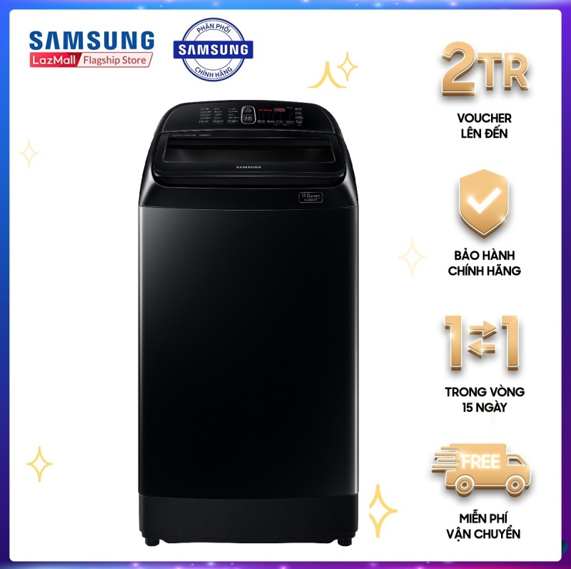 Máy giặt Samsung Inverter 12 kg WA12T5360BV/SV Mới 2020, Đánh bay vết bẩn, bảo vệ sợi vải hiệu quả nhờ công nghệ mâm giặt Wobble. Hòa tan bột giặt nhanh chóng cùng ngăn bột giặt Magic Dispenser. Tiện lợi với cơ chế tự khởi động chính hãng
