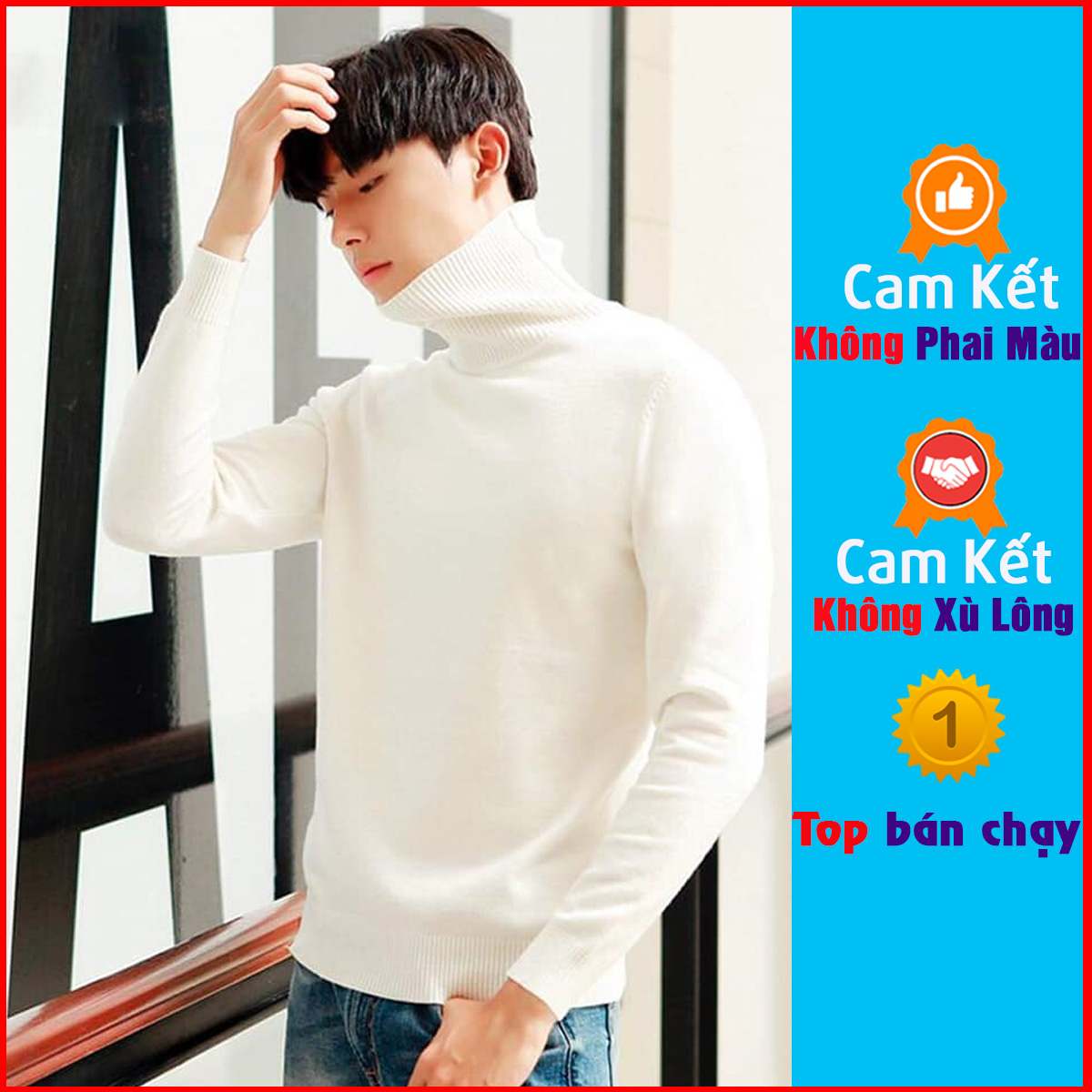 Áo len nam cổ lọ / Áo thun nam cổ lọ