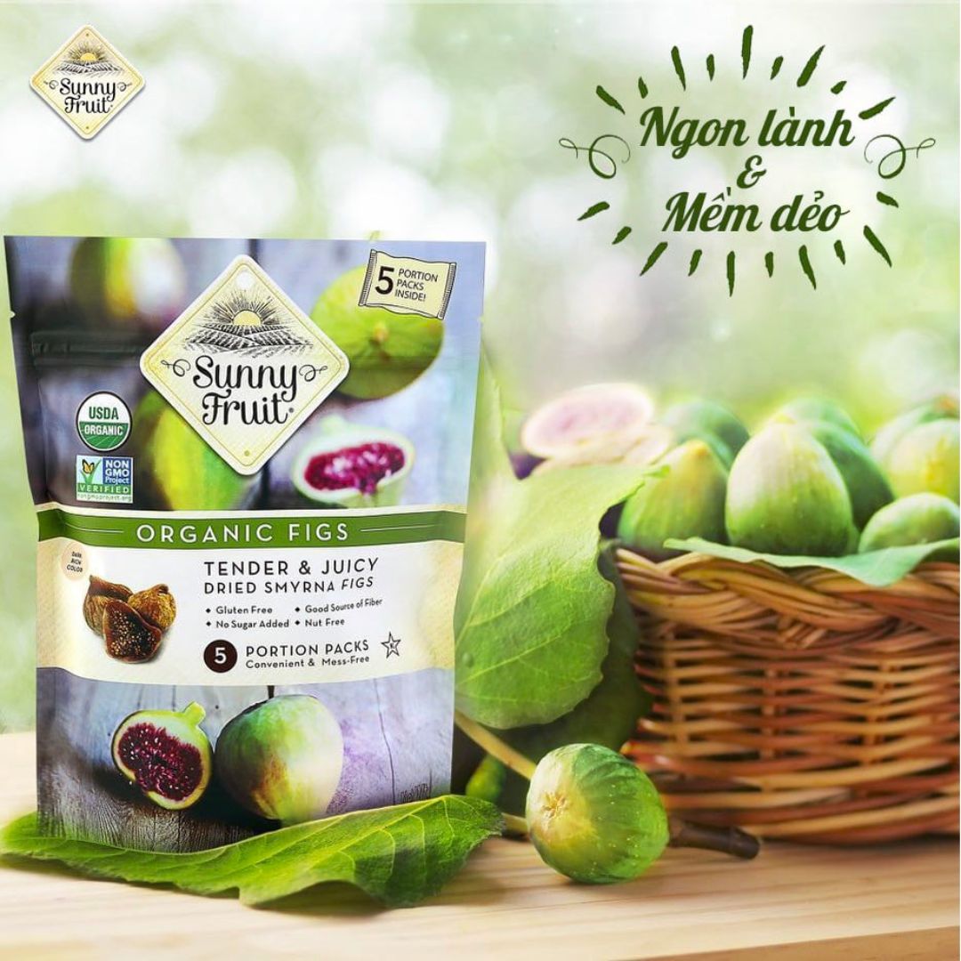 Sung khô hữu cơ Sunny Fruit Organic Figs 250g - Sung Sấy Khô