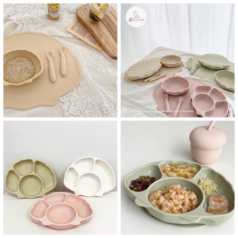 Set ăn dặm vỏ sò silicon TGM x Nature Hàn Quốc
