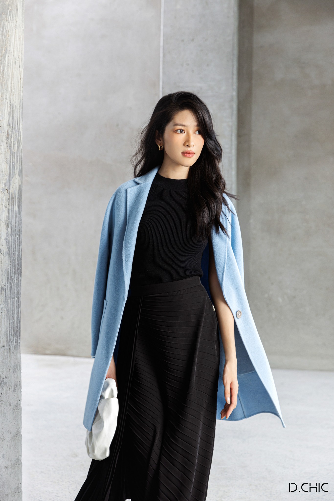 Áo khoác dạ HANDMADE 2022 2 túi ốp D.CHIC MS: 980259