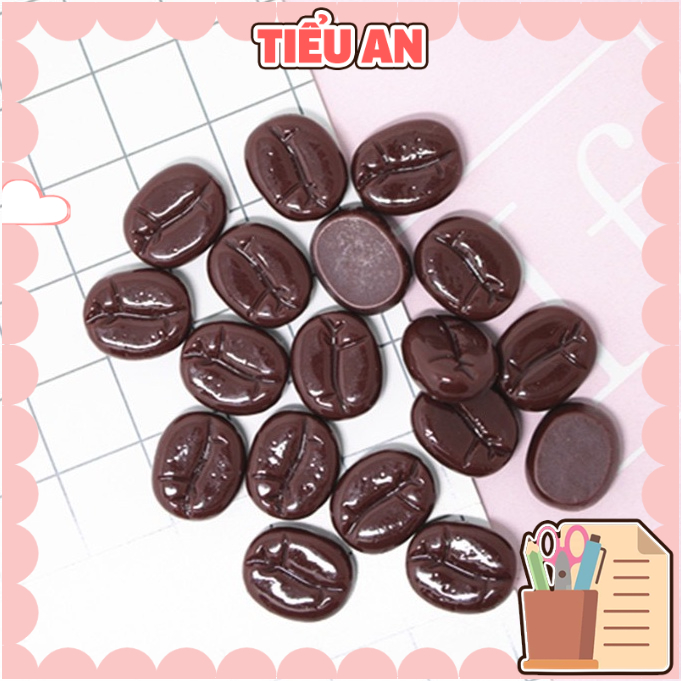 Charm (C217) slime/ Dụng Cụ Charm Trang Trí [Ko Keo & Nút] Hình Bảng Hiệu & Hạt Cà Phê (1.3x1.6 cm)