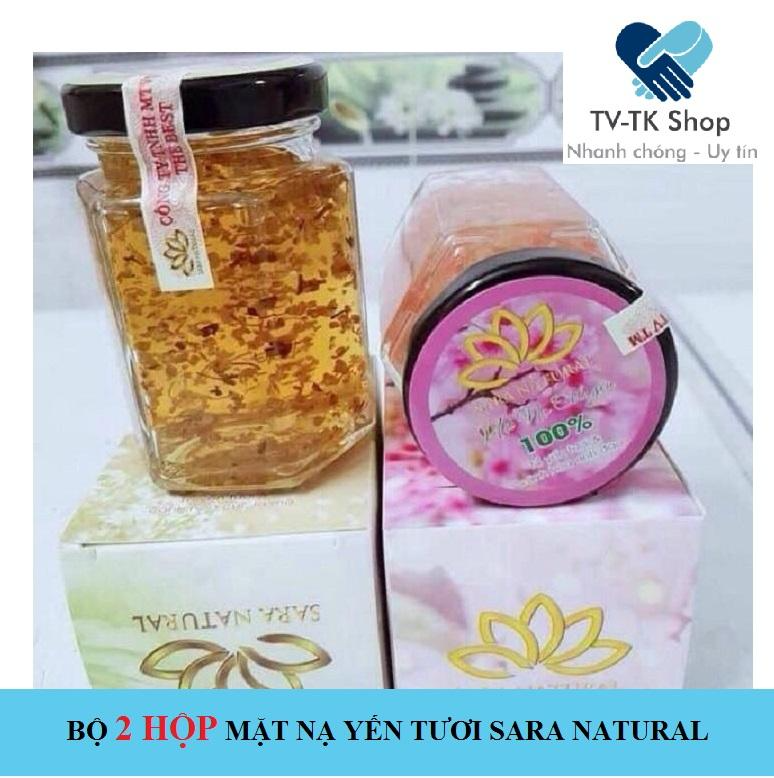 Bộ 2 Hộp Mặt Nạ Yến Tươi Collagen Sara Natural Hàn Quốc 100ml - Mẫu mới