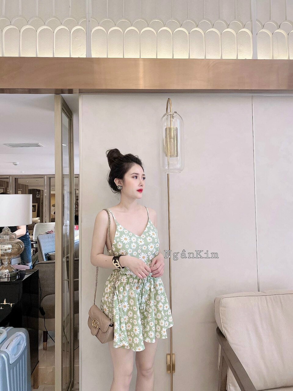 SET JUMP LỤA HỌA TIẾT BÔNG CÚC VỪA VỀ LẠI SIÊU TÔN DÁNG- THỜI TRANG KIỂU NỮ FREESIZE DƯỚI 55KG