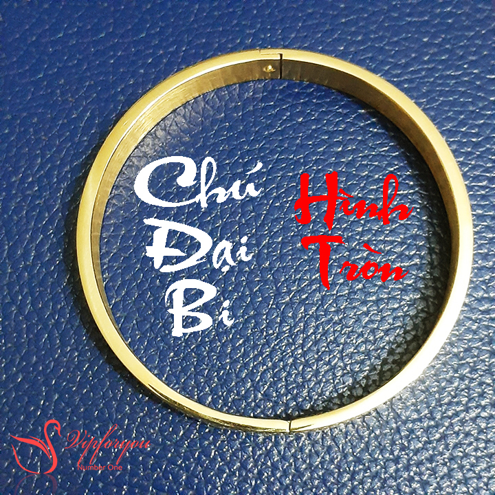 Vòng tay phong thủy cao cấp CHÚ ĐẠI BI  hình tròn màu vàng cầu bình an và may mắn