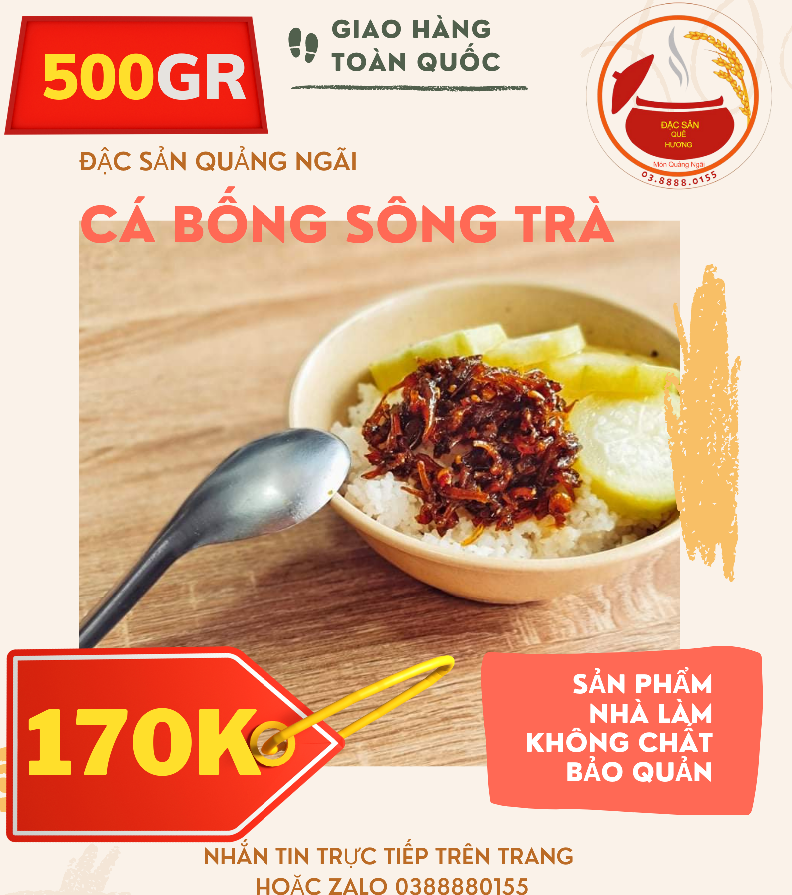 Cá Bống Sông Trà  500gr Trâm Oanh
