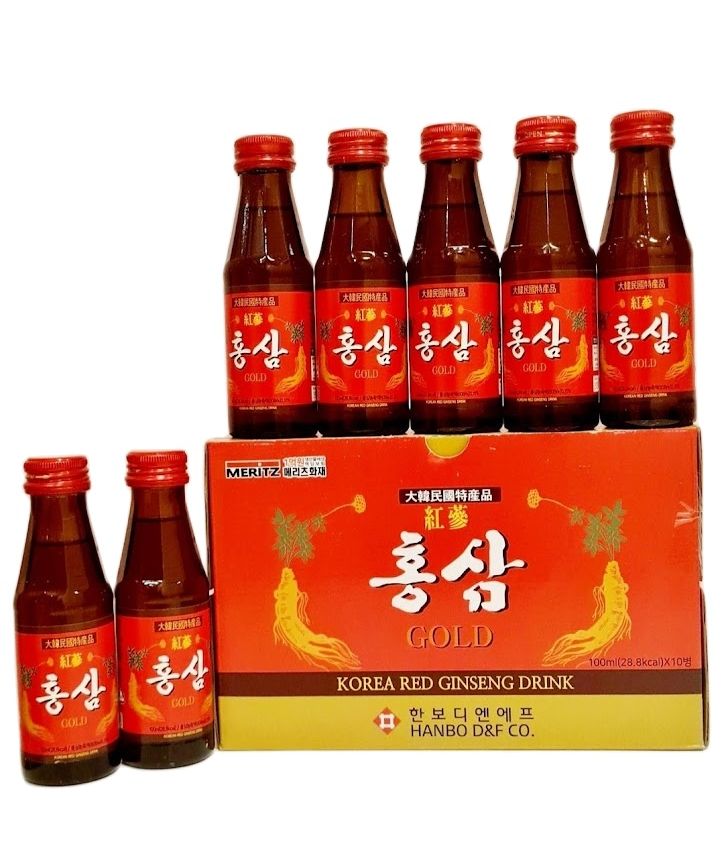 (Hộp 10 Chai 100ml) Nước Uống Hồng Sâm Hàn Quốc.