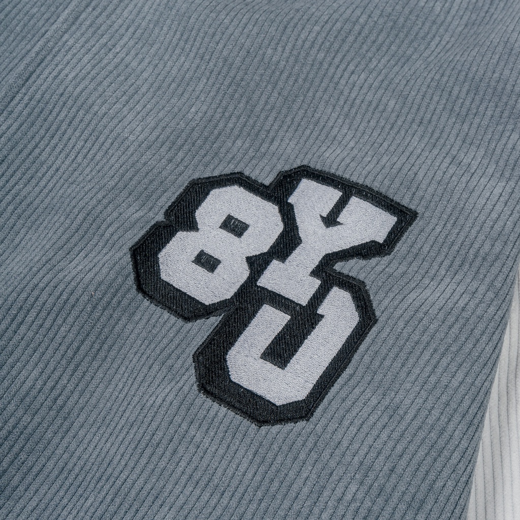 Áo khoác bomber varsity jacket 8YO Signature - Xám