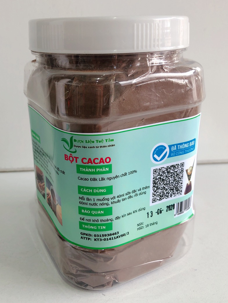 [HCM]Bột Cacao Đắk Lắk nguyên chất 100% - Hủ 500gr