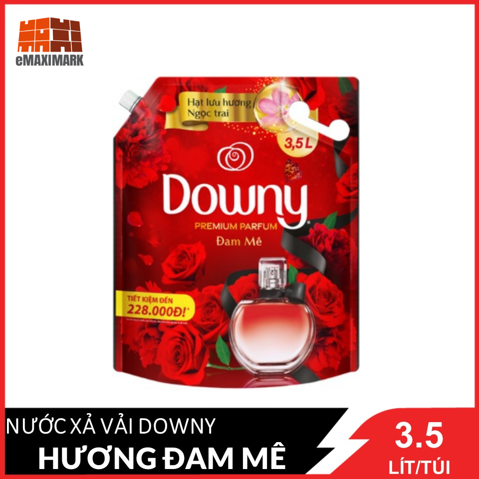 [HCM ship 2h] Nước Xả Vải Downy Hương Đam Mê Túi 3.5L
