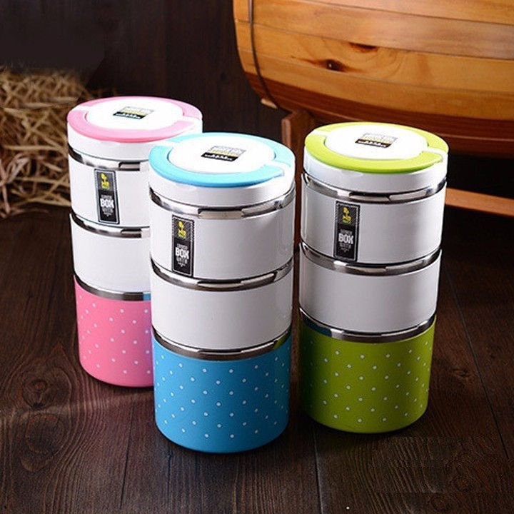 Hộp cơm giữ nhiệt 3 tầng - hộp cơm giữ nhiệt 3 tầng