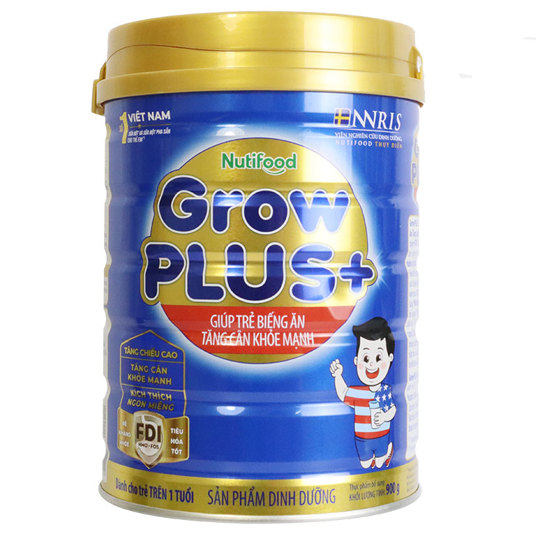 Nuti Growplus xanh lon 900g - Dinh dưỡng hiệu quả giúp trẻ tăng cân khoẻ mạnh- HSD 14/05/2024