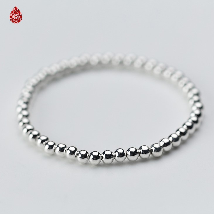 Lắc Bạc Bi 4mm Cao Cấp - Ngọc Quý